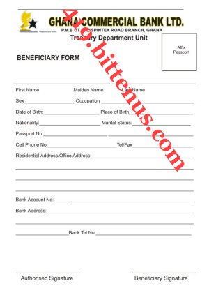 BENEFICIARY FORM